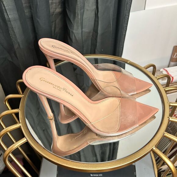 Gianvito Rossi Elle 100mm Plexi Heels - Picture 6 of 8